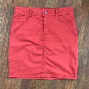 Coral denim skirt - 4